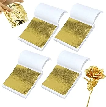 Sobre 10 piezas papel Oro 24k
