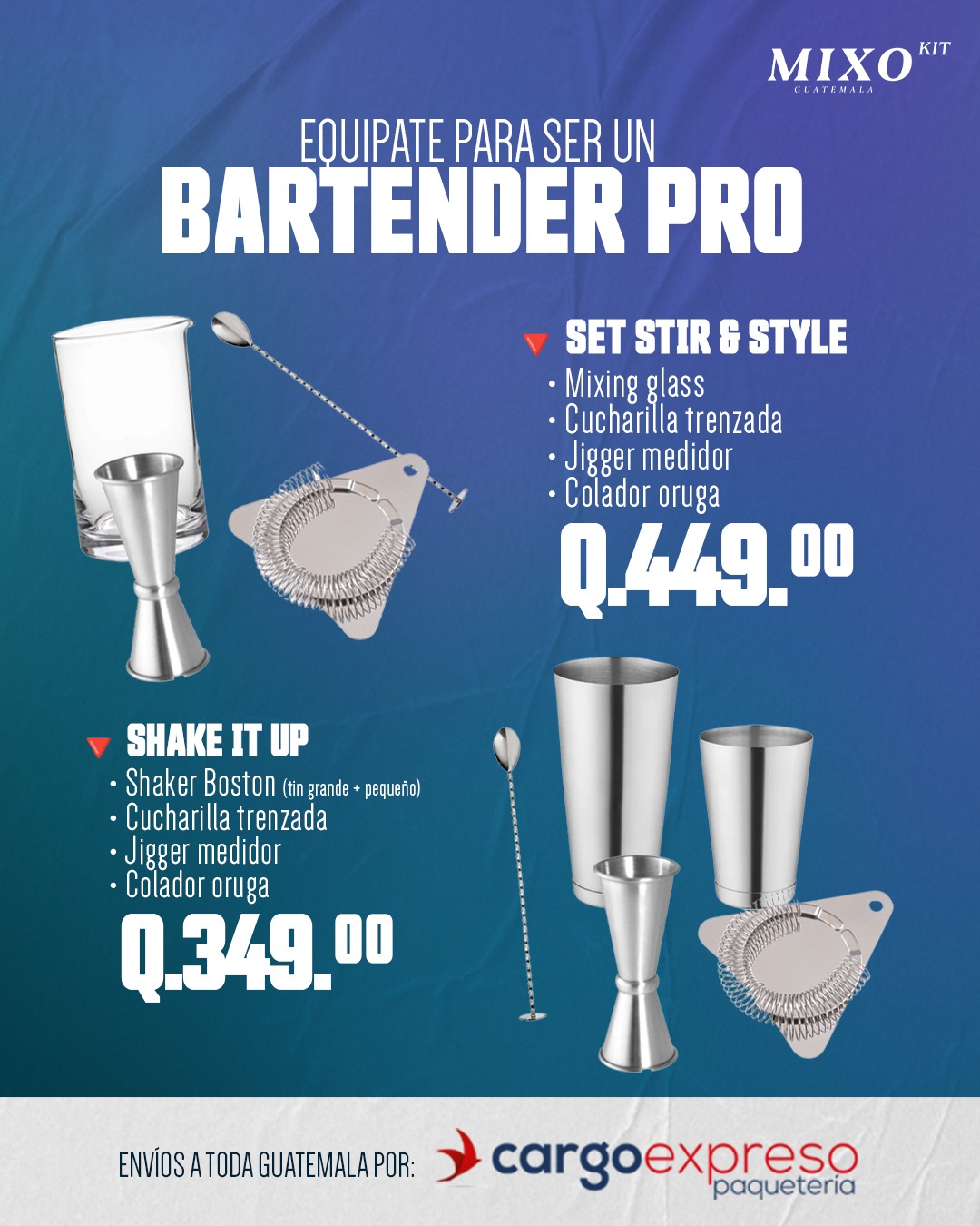 Equipate como un Bartender Pro desde Q349.00