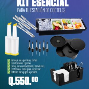  ¡Kit esencial para tu estación de cocteles!